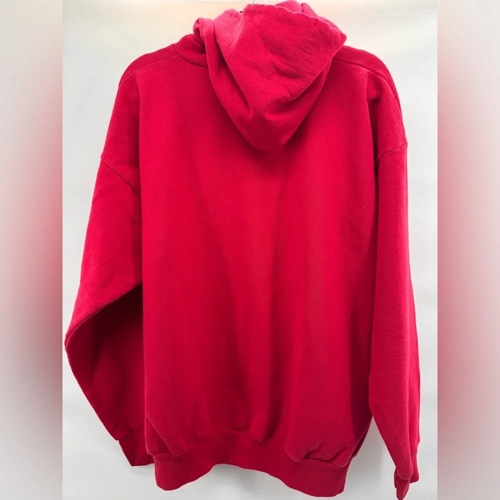 Wisconsin Hoodie Mens X-Large Red Pullover Sweatshirt - Picture 4 of 7